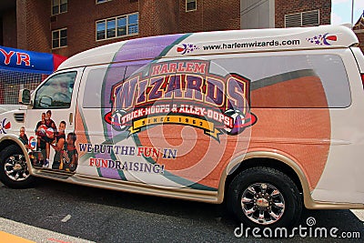 Harlem wizards van. Editorial Stock Photo