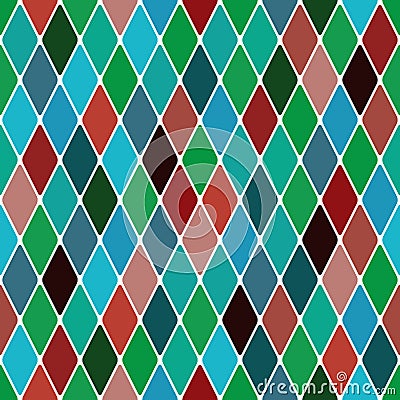 Harlequin 'Mardi Gras' pattern Vector Illustration