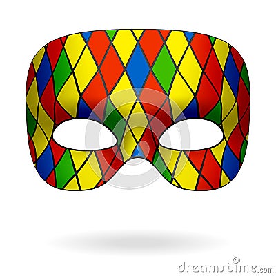 Harlequin mask Vector Illustration