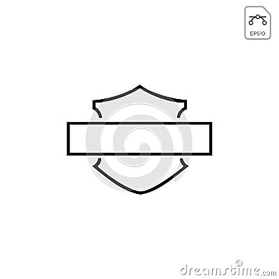 harley davidson emblem or icon abstract vector isolated Vector Illustration
