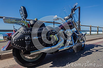 Harley Davidson Motorbike Beach Editorial Stock Photo