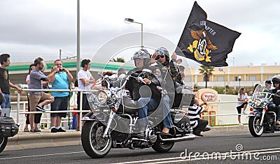 Harley Davidson parade Editorial Stock Photo