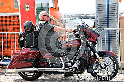 Harley Davidson - 28th annual European concentration at Cascais, Portugal Editorial Stock Photo