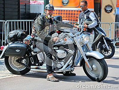 Harley Davidson - 28th annual European concentration at Cascais, Portugal Editorial Stock Photo