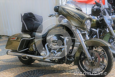 Harley Davidson - 28th annual European concentration at Cascais, Portugal Editorial Stock Photo