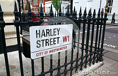 Harley Street London Editorial Stock Photo