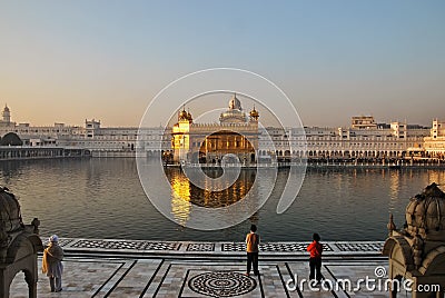 Harmandir Sahib or Golden Temple in Amritsar Editorial Stock Photo