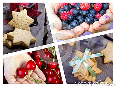 Harmful and healthy eating Stock Photo