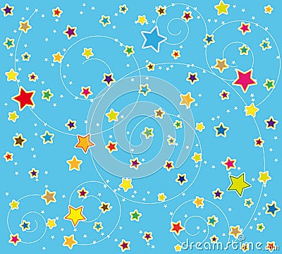 Harmonic design with stars Stock Photo