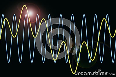 Harmonic waves diagram background Stock Photo