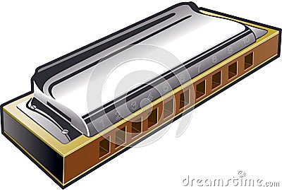 Harmonica Stock Photo