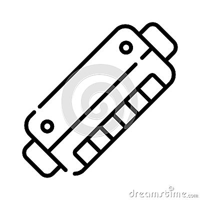 Harmonica vector icon Cartoon Illustration