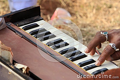 Harmonium Stock Photo