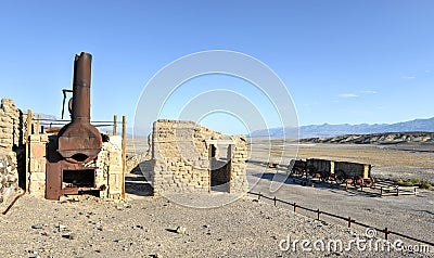 Harmony Borax Works, Death Valley Stock Photo