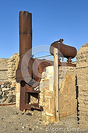 Harmony Borax Works, Death Valley Stock Photo