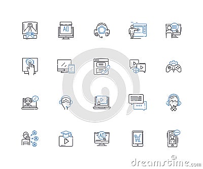 Harmony line icons collection. Symphony, Balance, Accord, Unity, Peace, Serenity, Congruence vector and linear Vector Illustration