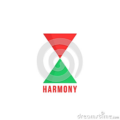 Harmony logo like balanced figure Vector Illustration