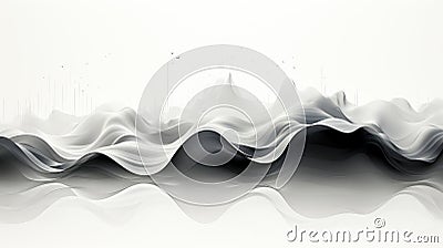 Harmony in Simplicity: Vectorial Sound Waves Drawing Stock Photo