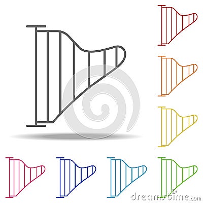 harp icon. Elements of Web in multi colored icons. Simple icon for websites, web design, mobile app, info graphics Stock Photo