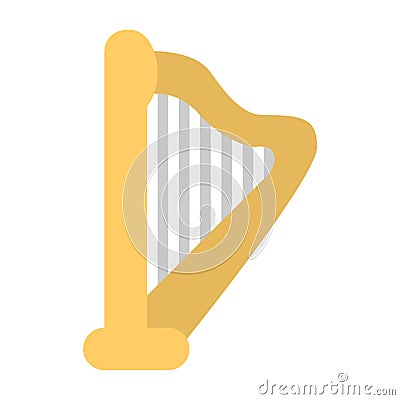 harp musical instrument illustration. Cartoon Illustration