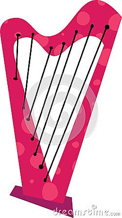 Harp Musical Instrument Vector Illustration