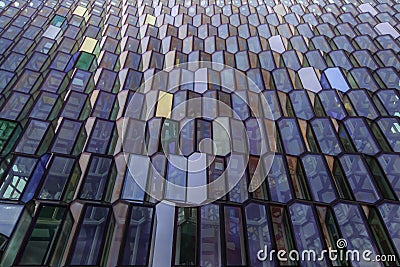 Harpa concert hall exterior, Reykjavik, Iceland, July 2014 Editorial Stock Photo