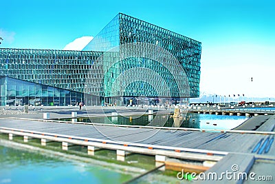 Harpa Concert Hall in Reykjavik, Iceland. Editorial Stock Photo