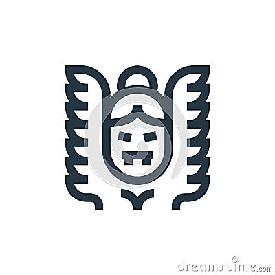 harpy vector icon isolated on white background. Outline, thin line harpy icon for website design and mobile, app development. Thin Vector Illustration