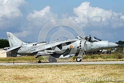 Harrier jetfighter Spain Editorial Stock Photo
