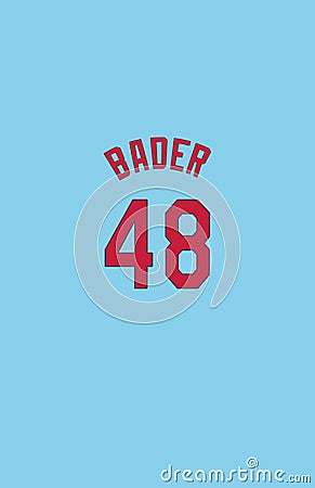 Harrison Bader, St. Louis Cardinals Jersey Back Editorial Stock Photo