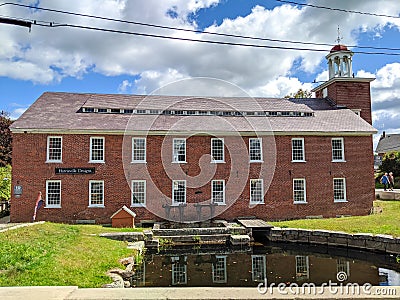 HARRISVILLE, NH - SEPTEMBER 17, 2019 - Harrisville Designs, a woolen mill founded in 1971 in Harrisville, NH, September 17, 2019 Editorial Stock Photo