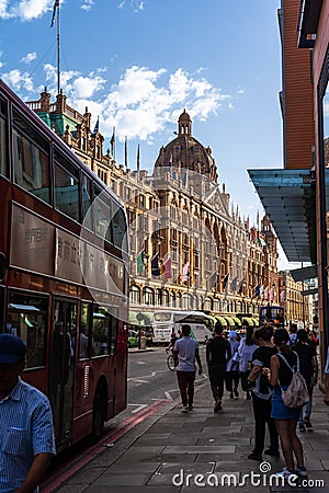 Harrods luxury department store in London, England, UK Editorial Stock Photo