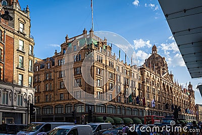 Harrods luxury department store in London, England, UK Editorial Stock Photo