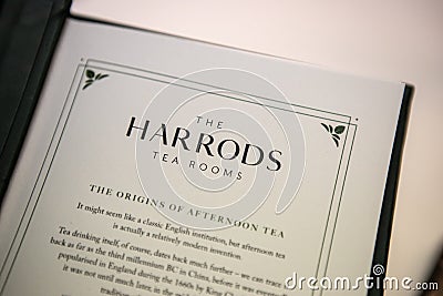 Harrods Tea Rooms Editorial Stock Photo