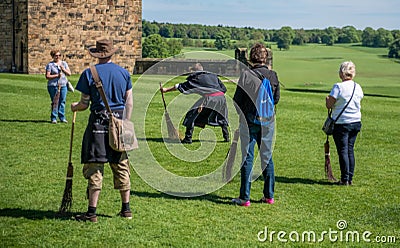 Harry Potter Broomstick training at Alnwick Castle Editorial Stock Photo