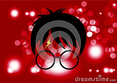 Harry Potter cartoon icon, minimal style vector Vector Illustration