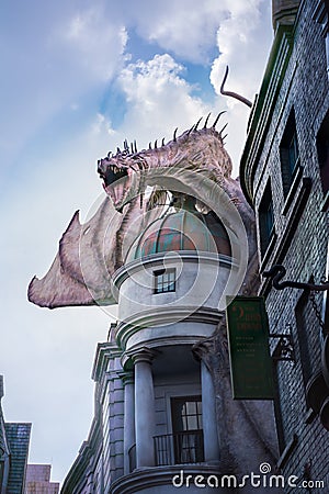 Harry Potter Gringotts Dragon Editorial Stock Photo