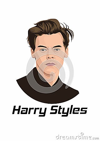 Harry Styles vector Caricatures illustration Vector Illustration