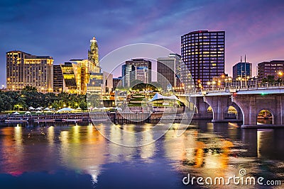 Hartford, Connecticut Skyline Stock Photo