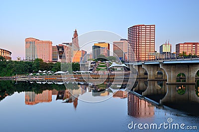 Hartford, Connecticut Skyline Stock Photo