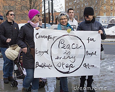 Hartford Women`s March 2018 Editorial Stock Photo