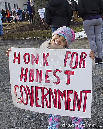 Hartford Women`s March 2018 Editorial Stock Photo