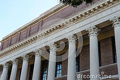 Harvard University entrance hall, Harvard, MA. Editorial Stock Photo