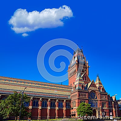 Harvard University historic building in Cambridge Stock Photo