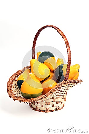 Harvest in a basket Stock Photo