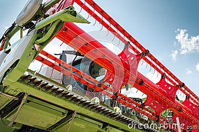 Harvester at Agricultural Fair Stock Photo