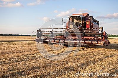 Harvester combine Stock Photo