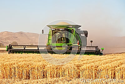 Harvesting combine Stock Photo