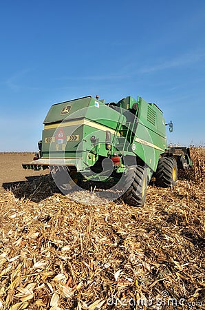 Harvesting the corn field Editorial Stock Photo