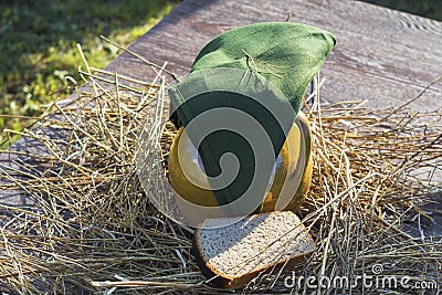 After harvesting grain. Stock Photo